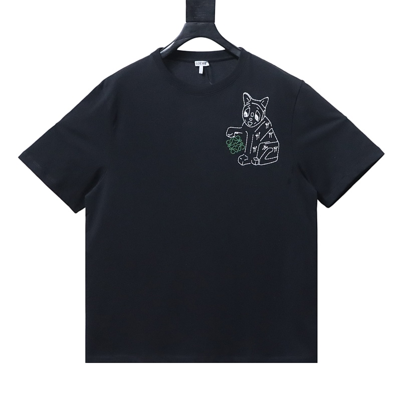 Loewe Ceramic Big Cat Short Sleeve T-Shirt Black