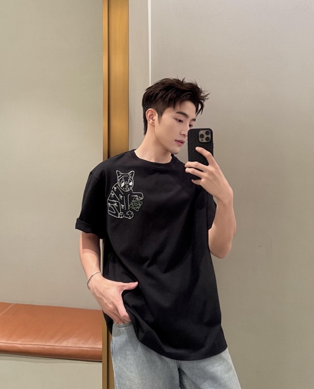 Loewe Ceramic Big Cat Short Sleeve T-Shirt Black