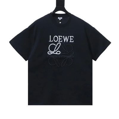 Loewe Chest Embroidered Contrast Logo Short Sleeve T-Shirt -1 01