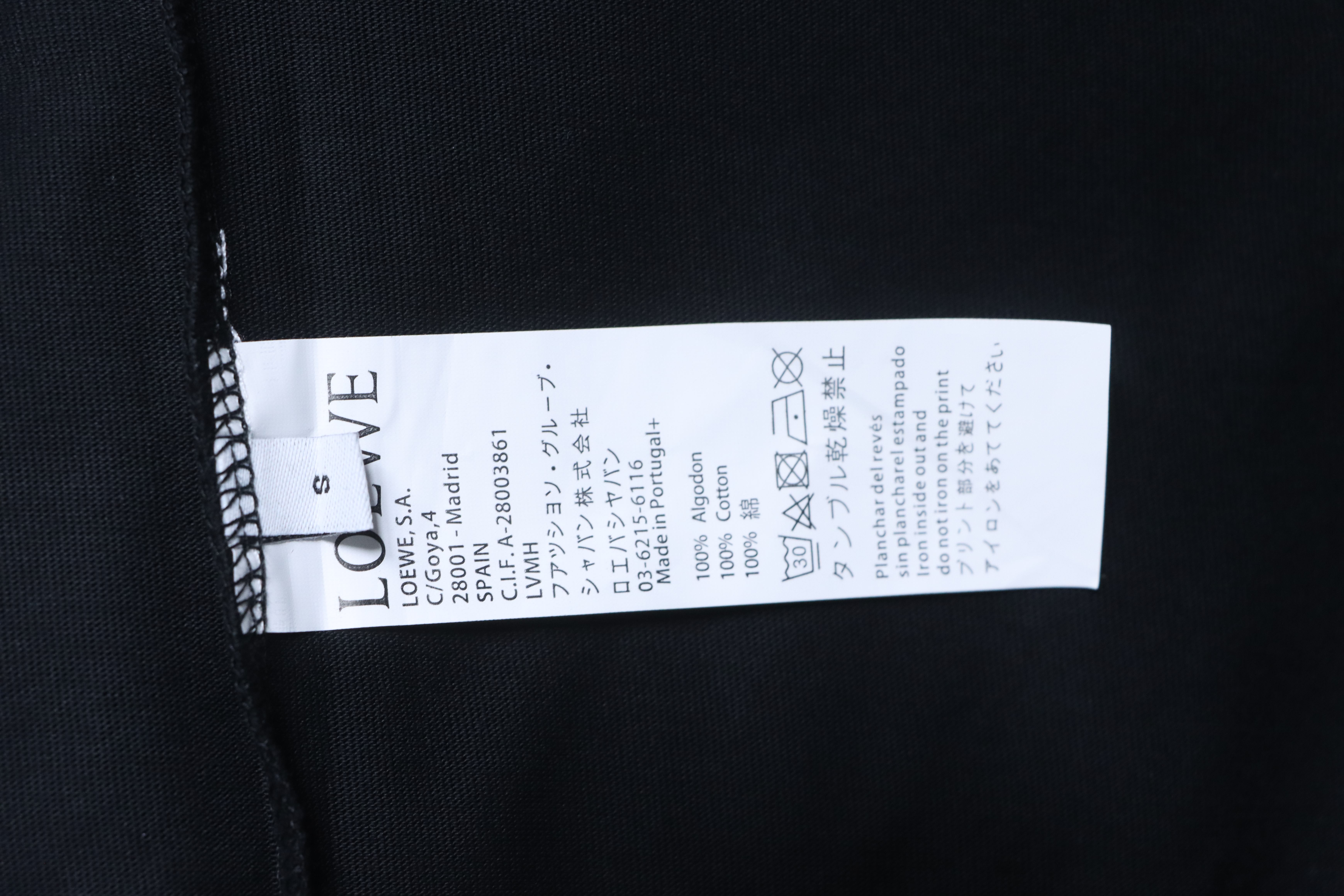 Loewe Chest Embroidered Contrast Logo Short Sleeve T-Shirt -1