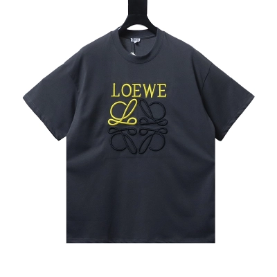 Loewe Chest Embroidered Contrast Logo Short Sleeve T-Shirt -2 01