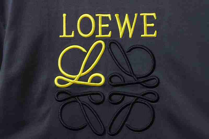 Loewe Chest Embroidered Contrast Logo Short Sleeve T-Shirt -2