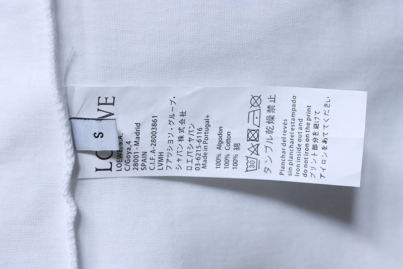 Loewe Chest Embroidered Contrast Logo Short Sleeve T-Shirt -3
