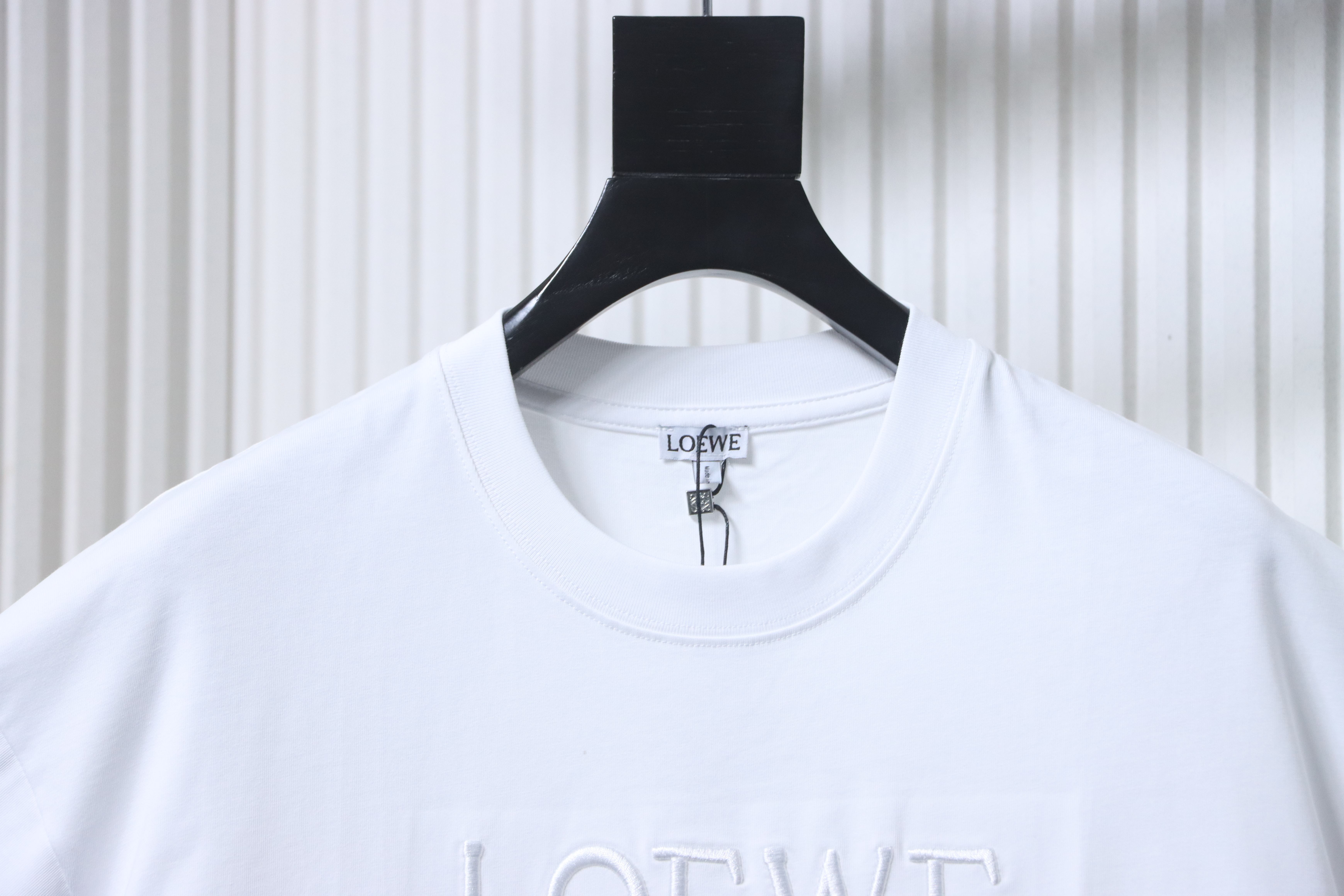 Loewe Chest Embroidered Contrast Logo Short Sleeve T-Shirt -3