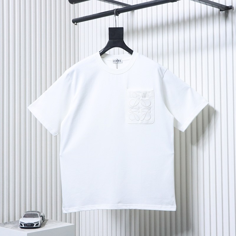 Loewe Classic Embroidered Letter Pocket Short Sleeve T-Shirt -2