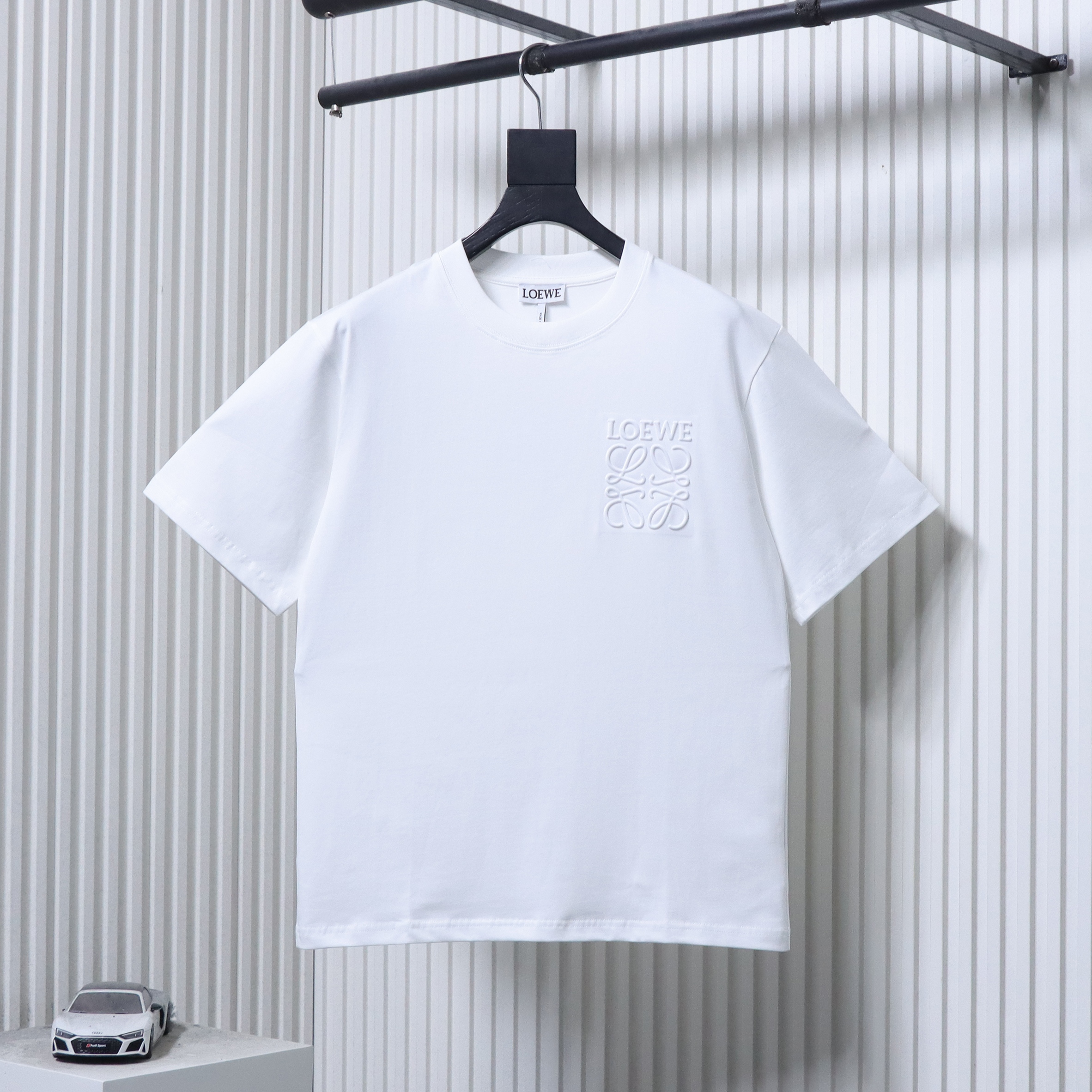 Loewe Embossed Tonal Logo Short Sleeve T-Shirt -1