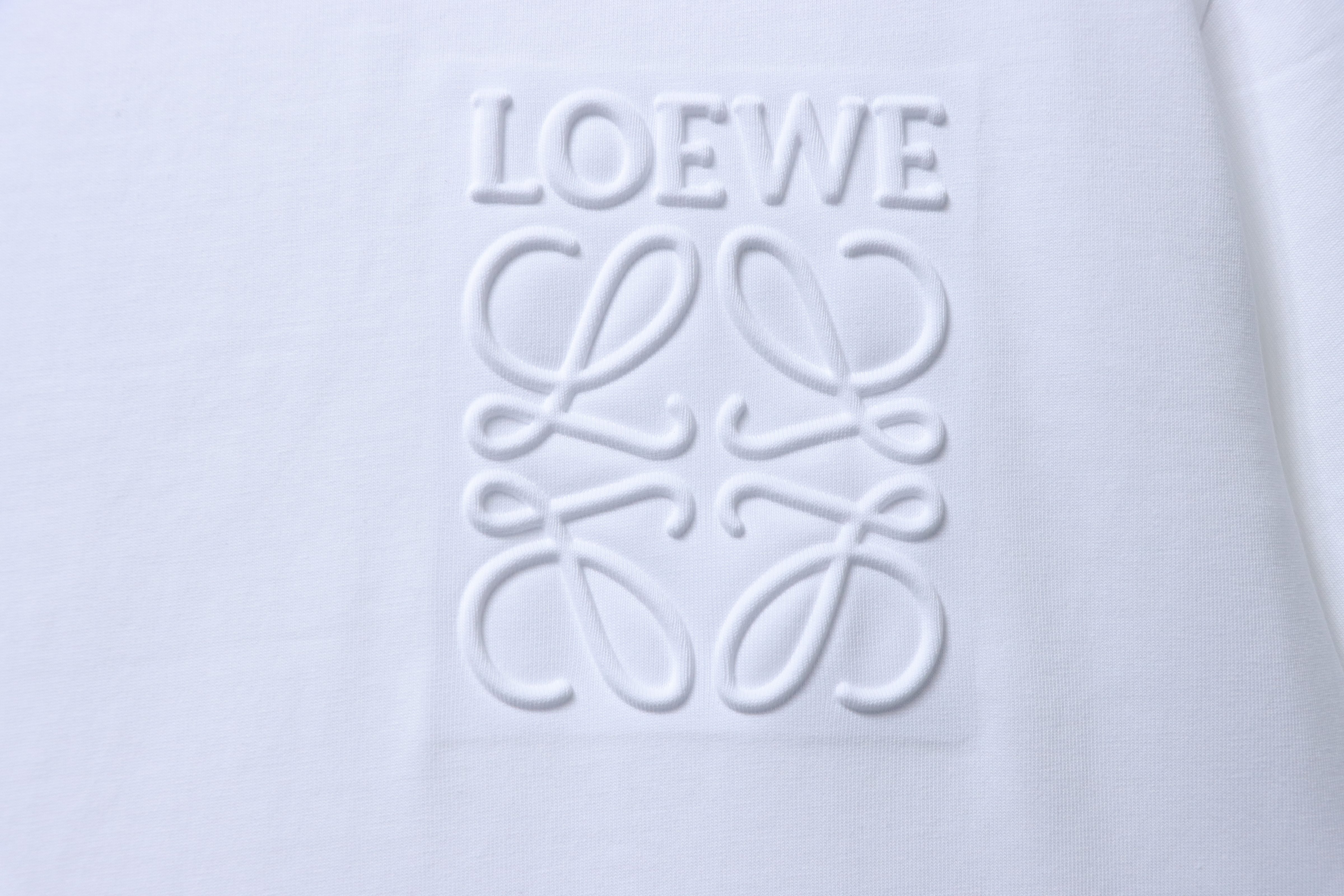 Loewe Embossed Tonal Logo Short Sleeve T-Shirt -1