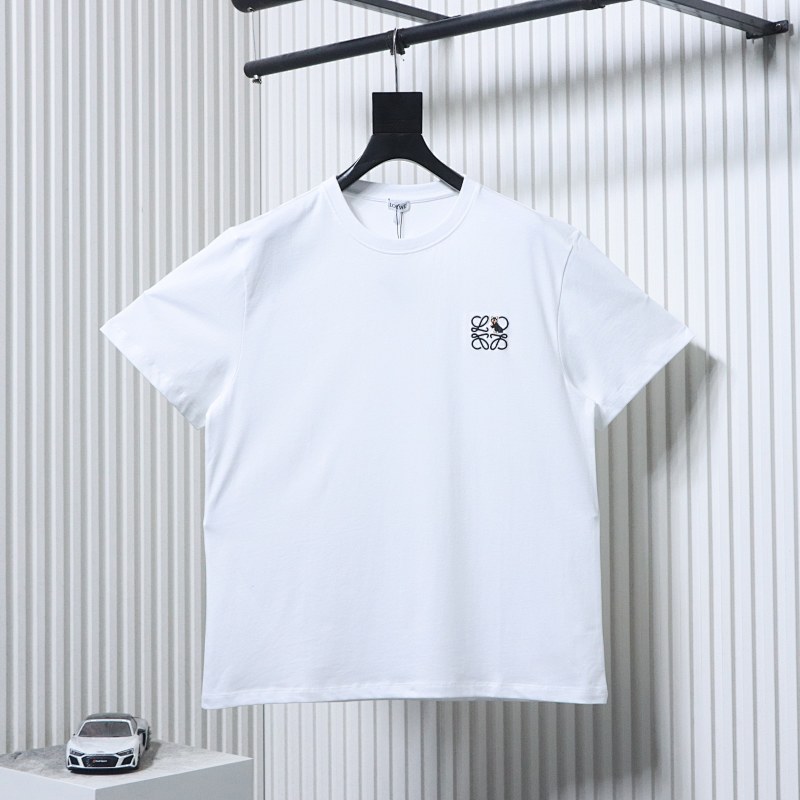 Loewe Embroidered Kitten Short Sleeve T-Shirt White