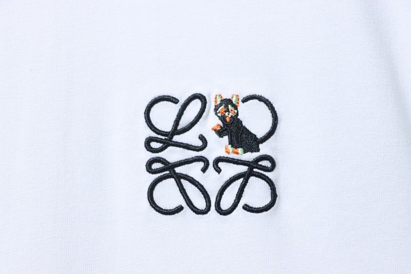 Loewe Embroidered Kitten Short Sleeve T-Shirt White