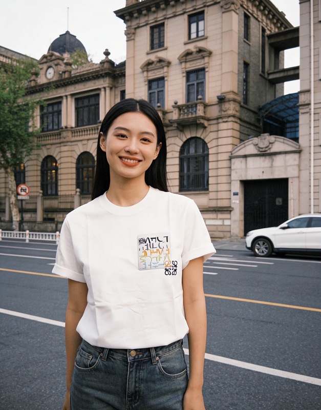 Loewe Faux Pocket Misaligned Letter Embroidered Short Sleeve T-Shirt -1