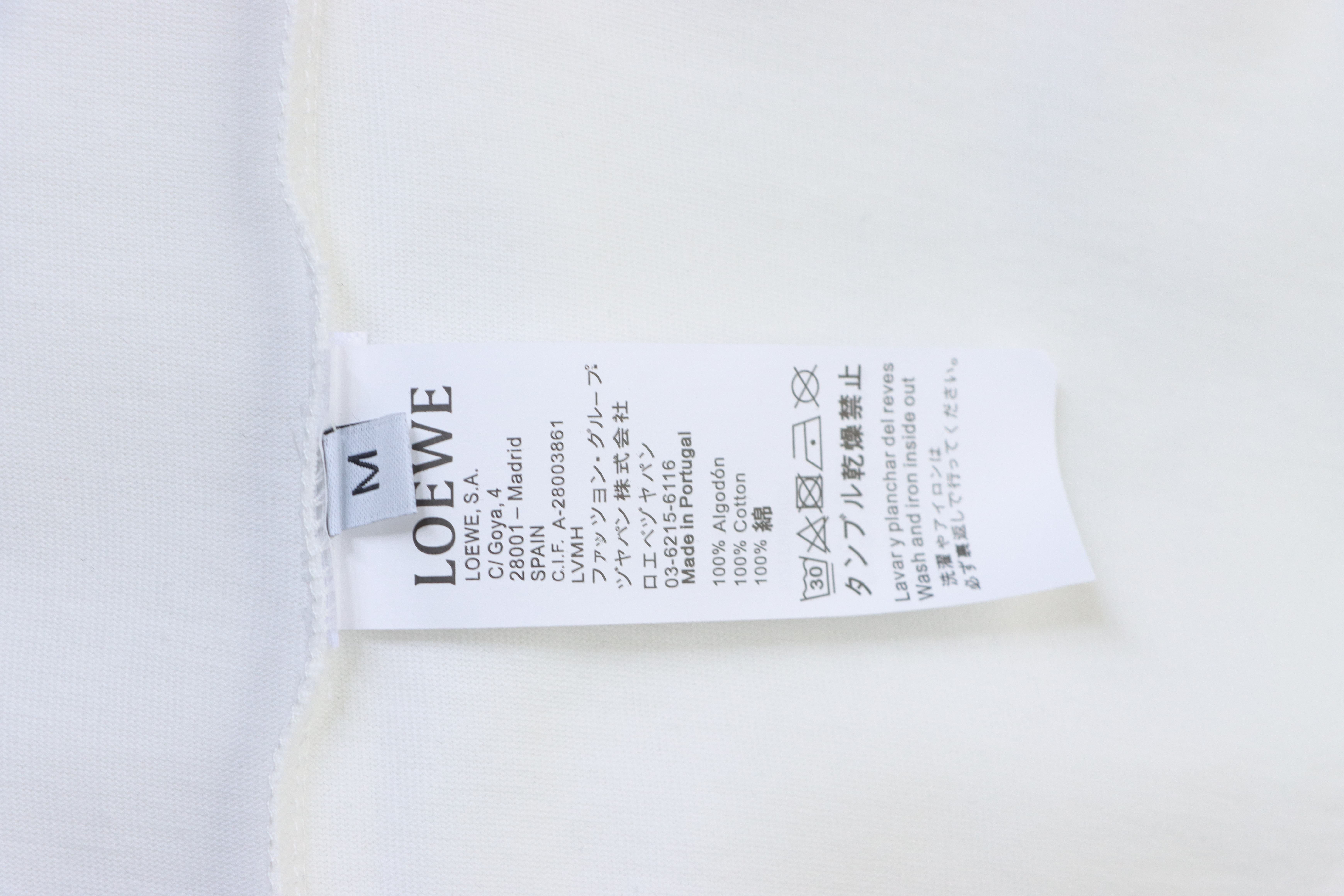 Loewe Faux Pocket Misaligned Letter Embroidered Short Sleeve T-Shirt -1