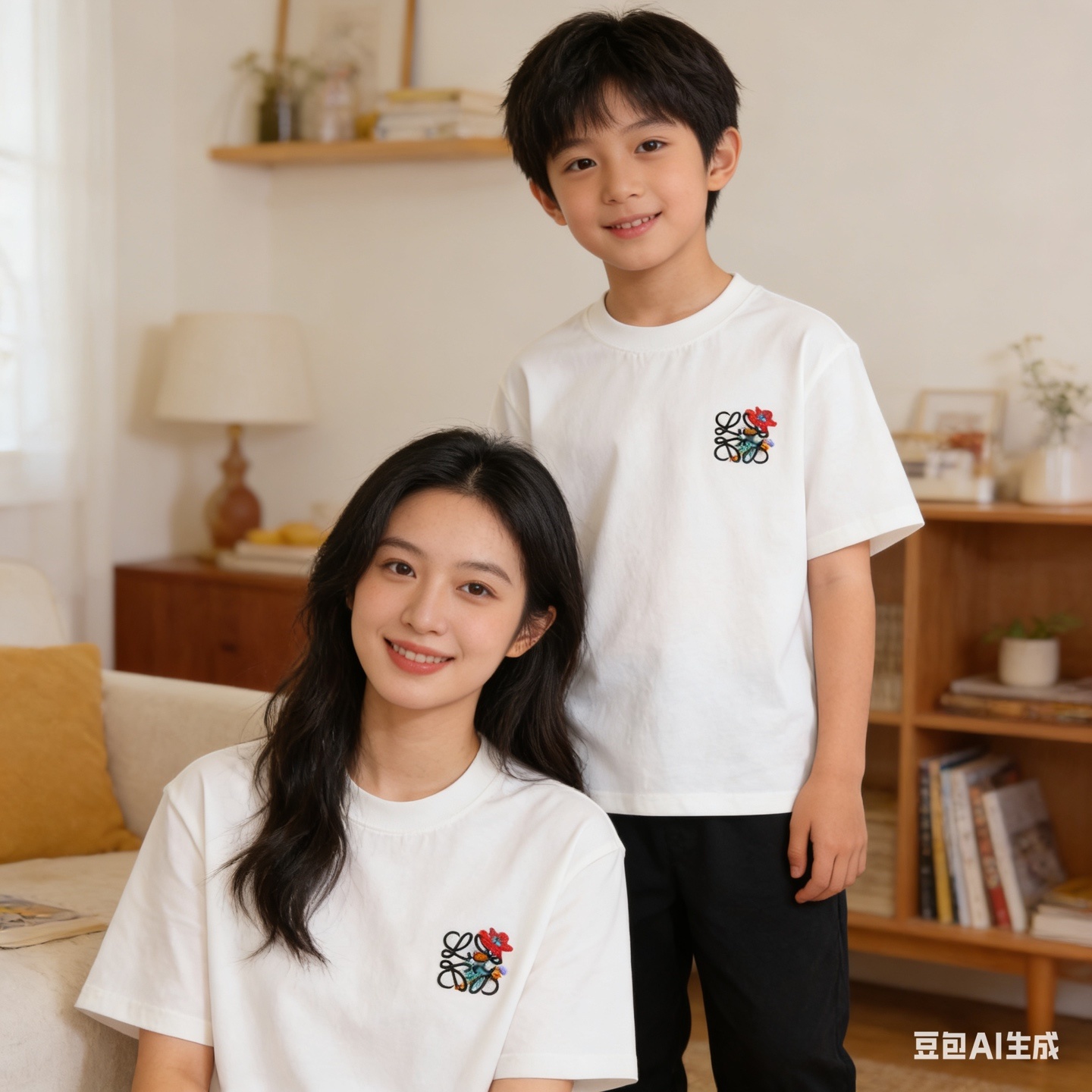 Loewe Floral Embroidered Logo Short Sleeve T-Shirt -3
