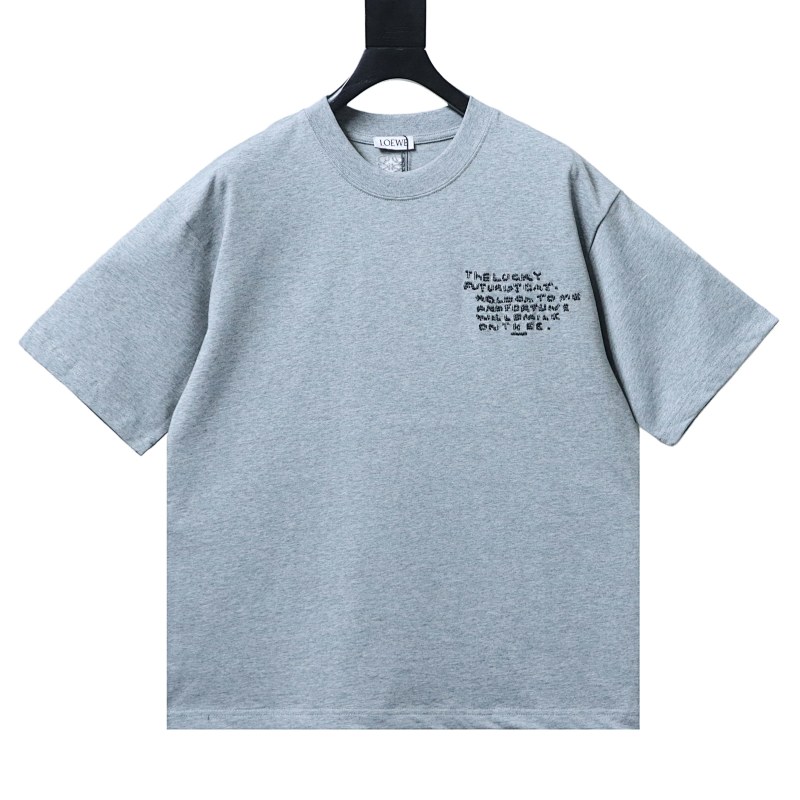 Loewe Kitten Letter Logo Embroidered Short Sleeve T-Shirt