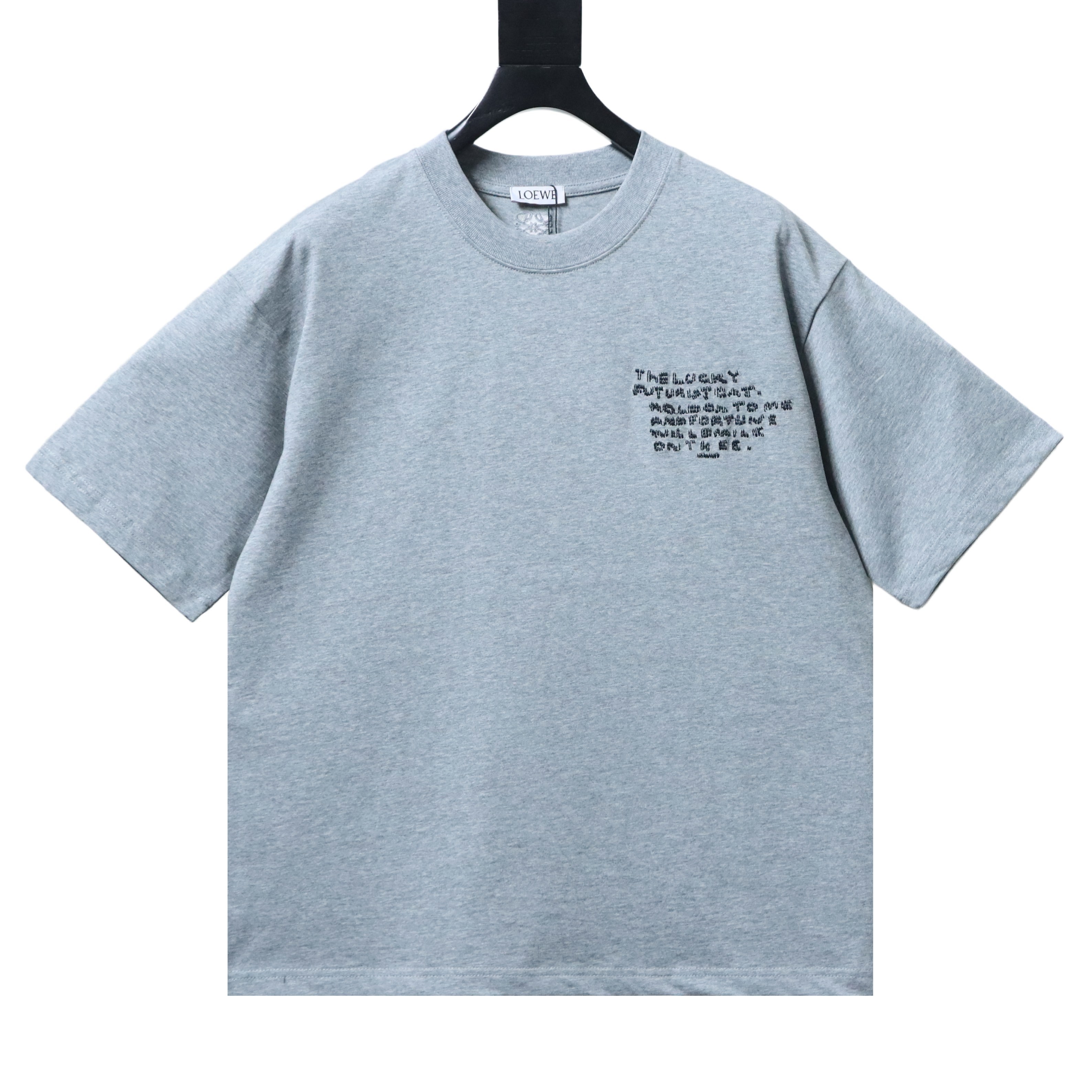 Loewe Kitten Letter Logo Embroidered Short Sleeve T-Shirt