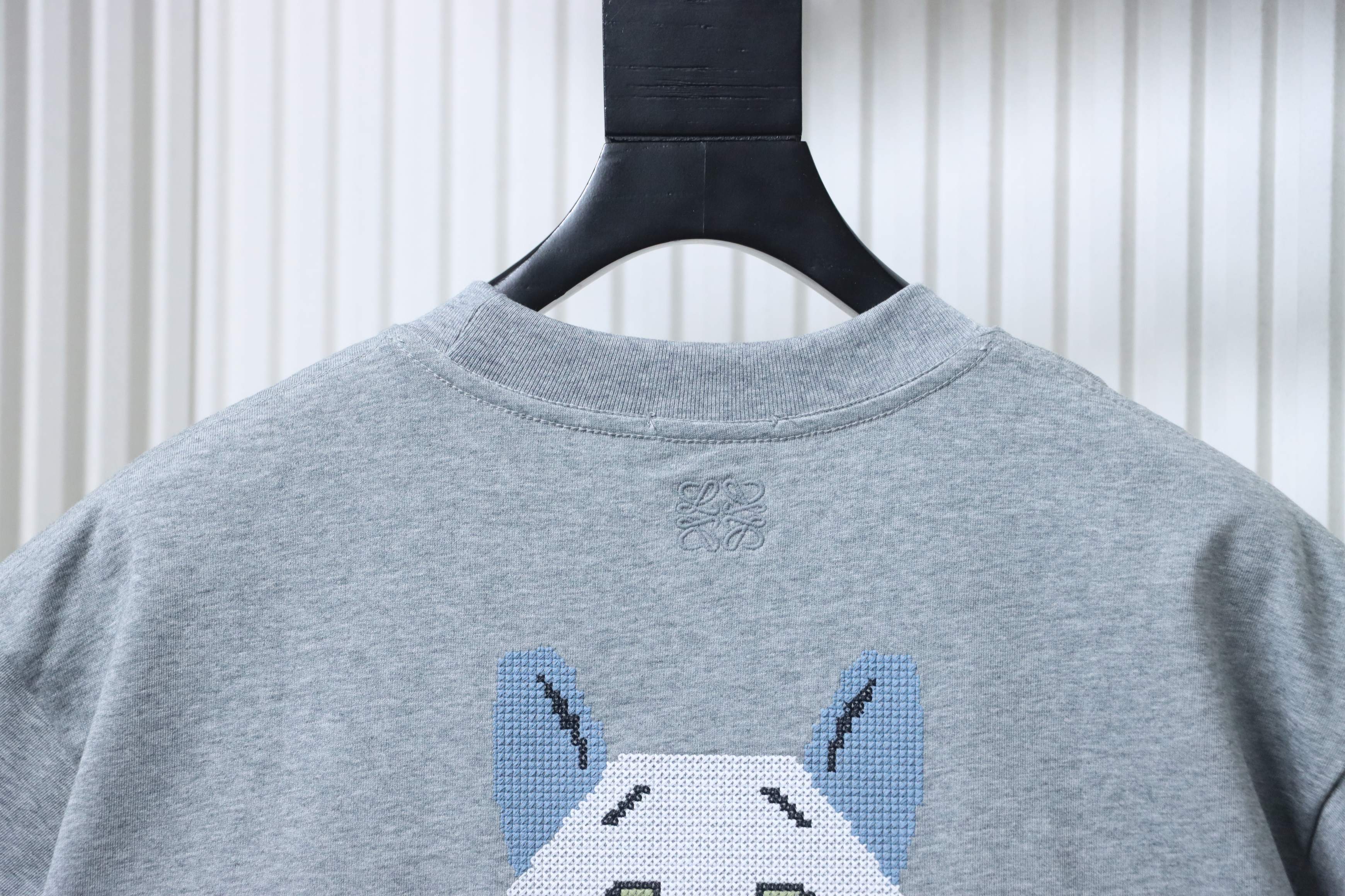 Loewe Kitten Letter Logo Embroidered Short Sleeve T-Shirt