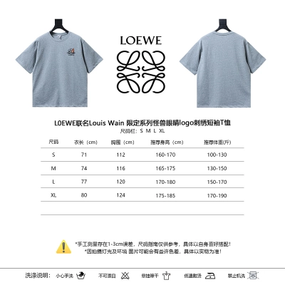 Loewe Limited Monster Eyes Logo Embroidered Short Sleeve T-Shirt -1 02