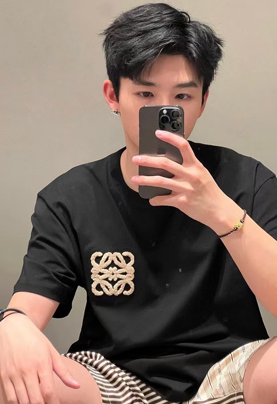 Loewe SS25 Towel Embroidered Logo Short Sleeve T-Shirt -1