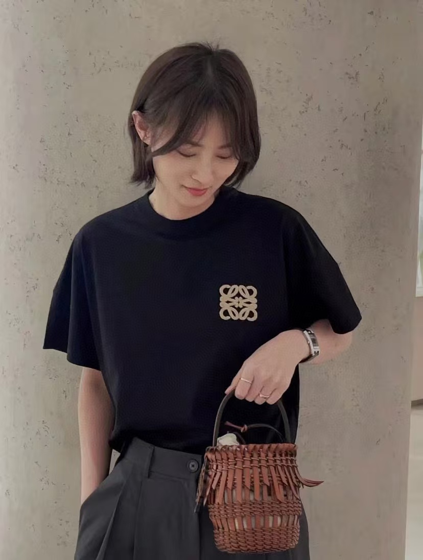 Loewe SS25 Towel Embroidered Logo Short Sleeve T-Shirt -1