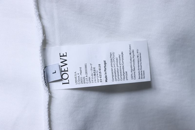 Loewe SS25 Towel Embroidered Logo Short Sleeve T-Shirt -2