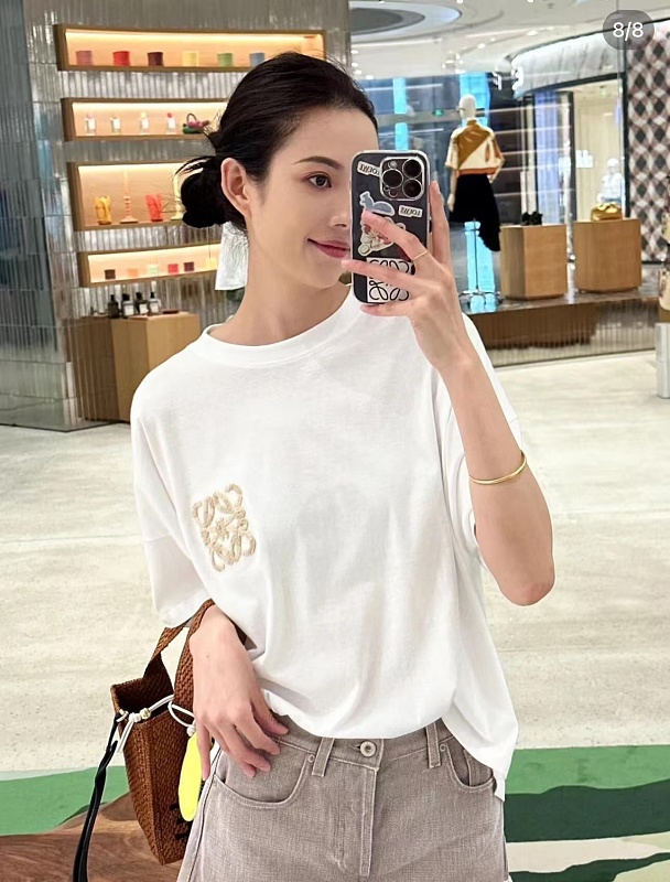 Loewe SS25 Towel Embroidered Logo Short Sleeve T-Shirt -2