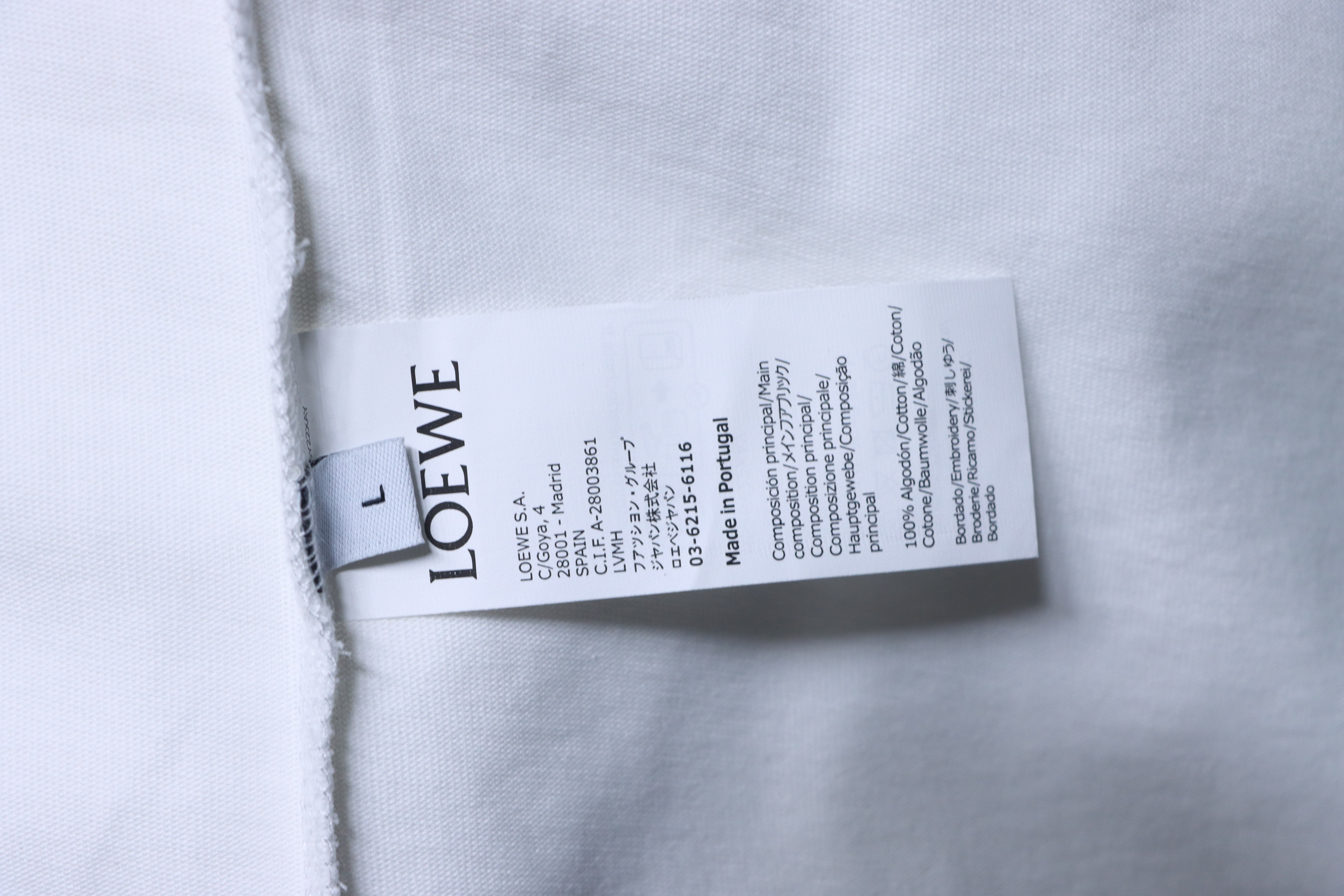 Loewe SS25 Towel Embroidered Logo Short Sleeve T-Shirt -2