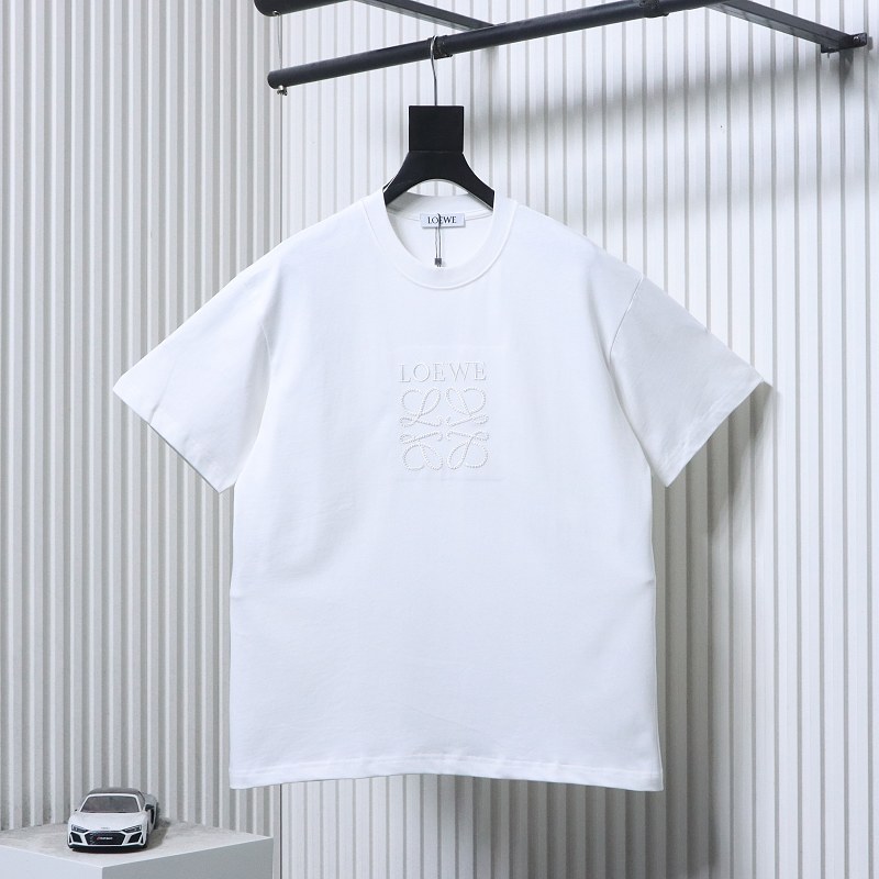 Loewe Tonal Embroidered Logo Short Sleeve T-Shirt -1
