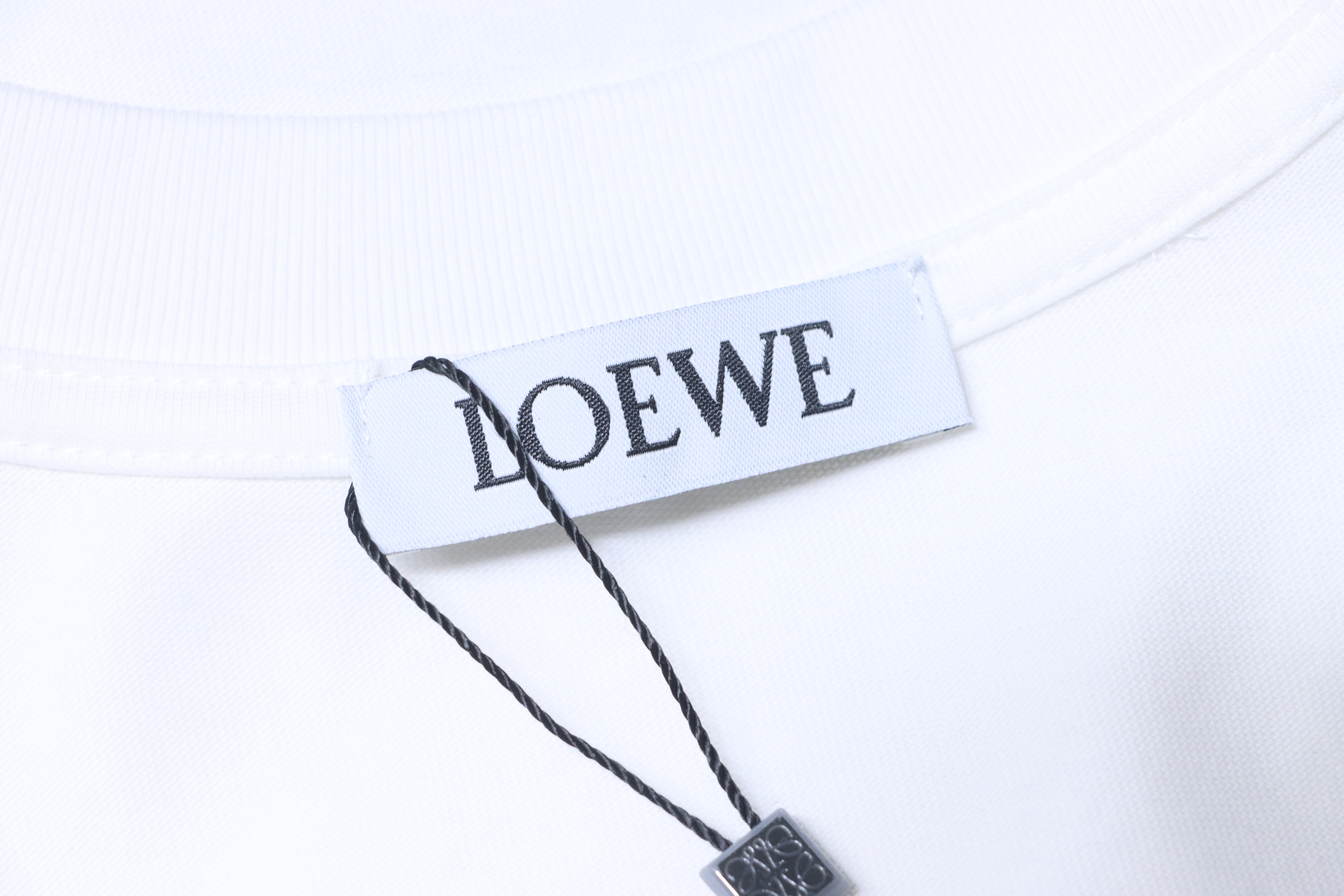 Loewe Tonal Embroidered Logo Short Sleeve T-Shirt -1