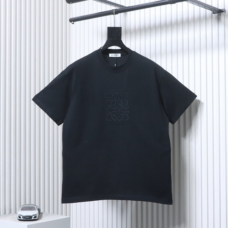 Loewe Tonal Embroidered Logo Short Sleeve T-Shirt -2