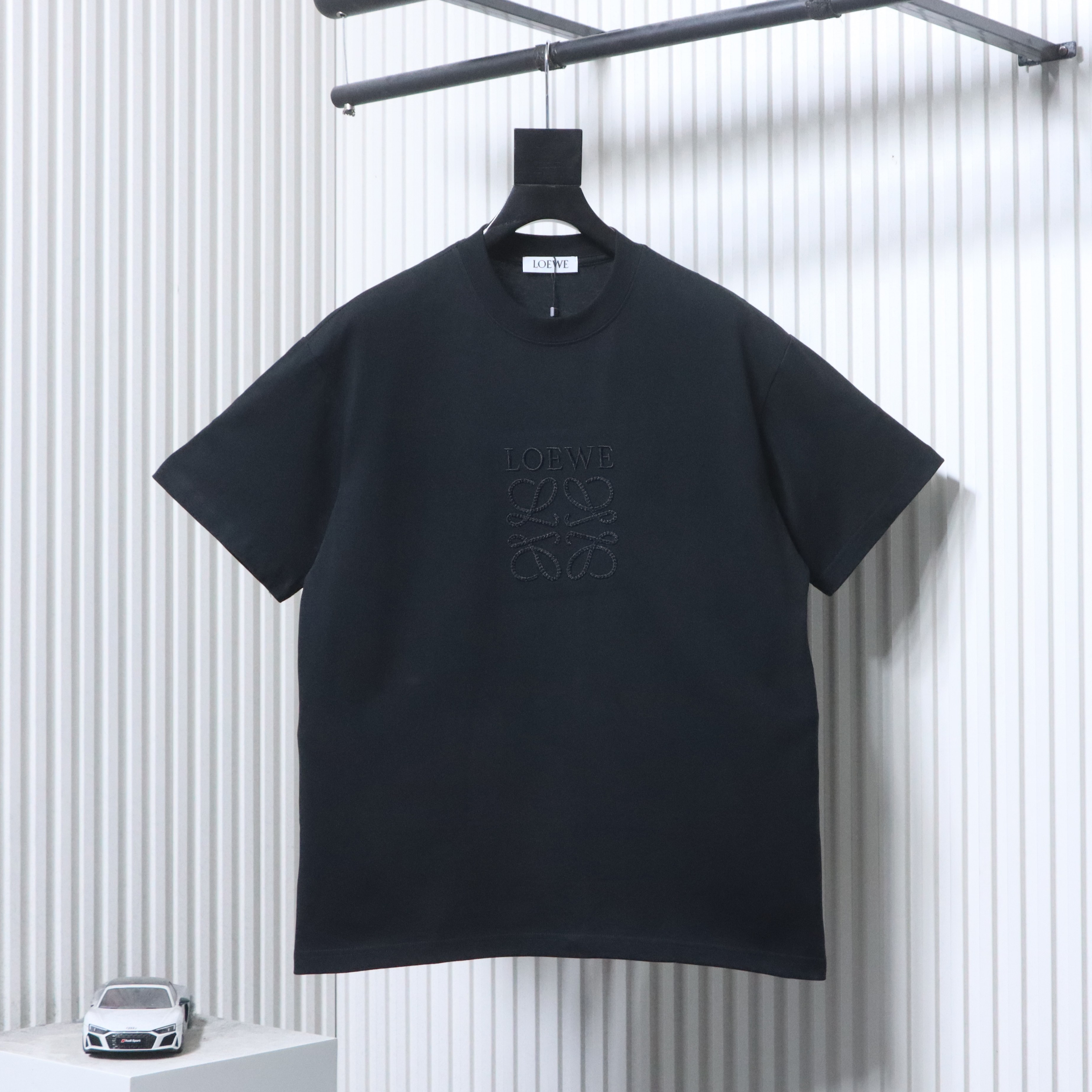 Loewe Tonal Embroidered Logo Short Sleeve T-Shirt -2