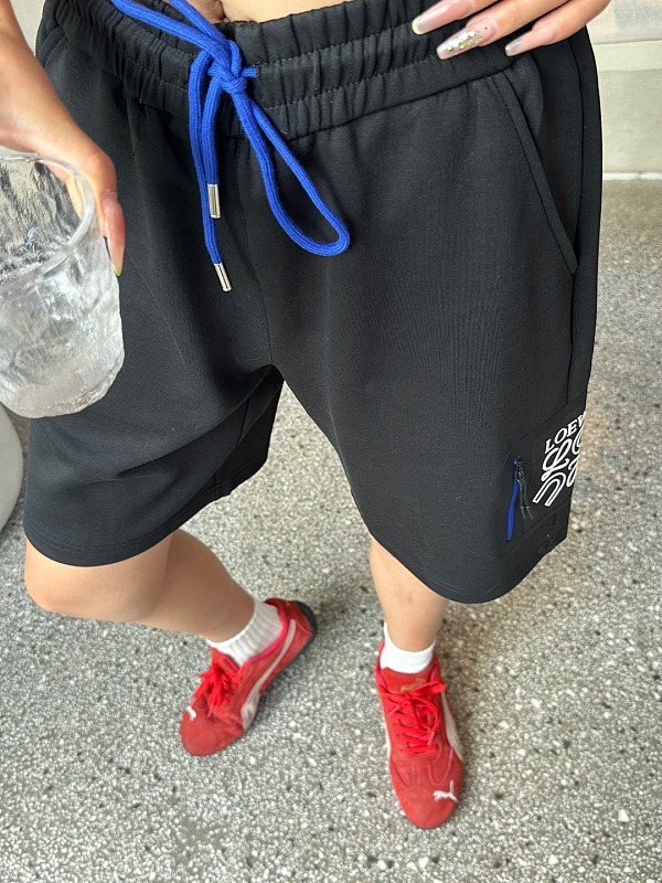 Loewe x On Collaboration Zip Pocket Logo Bonded Set Shorts -1
