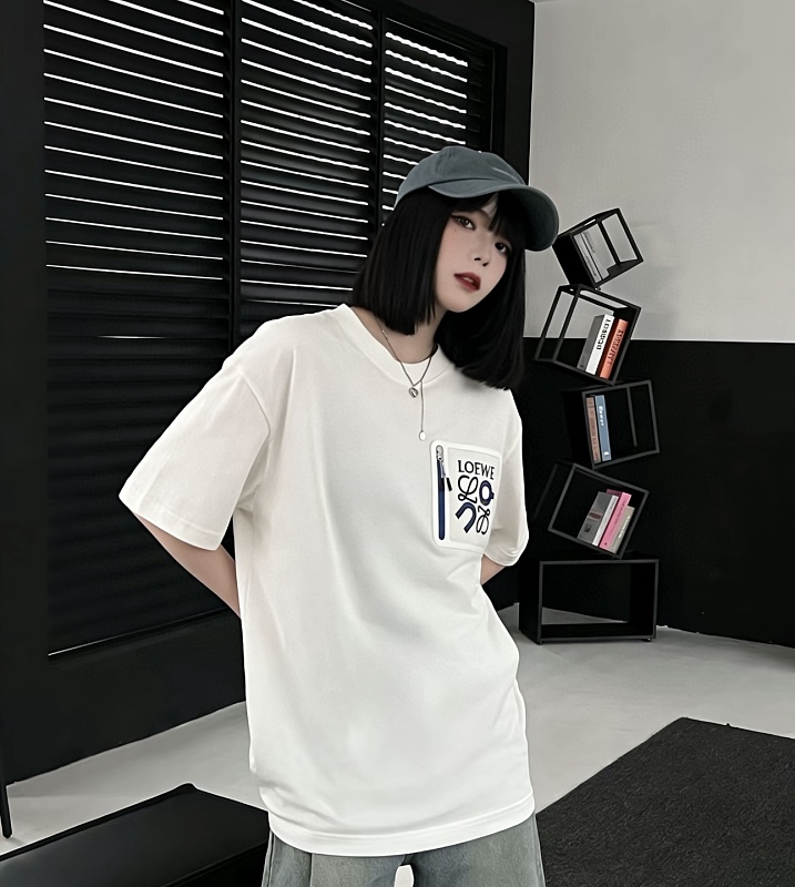 Loewe x On Collaboration Zip Pocket Logo Bonded Short Sleeve T-Shirt -1