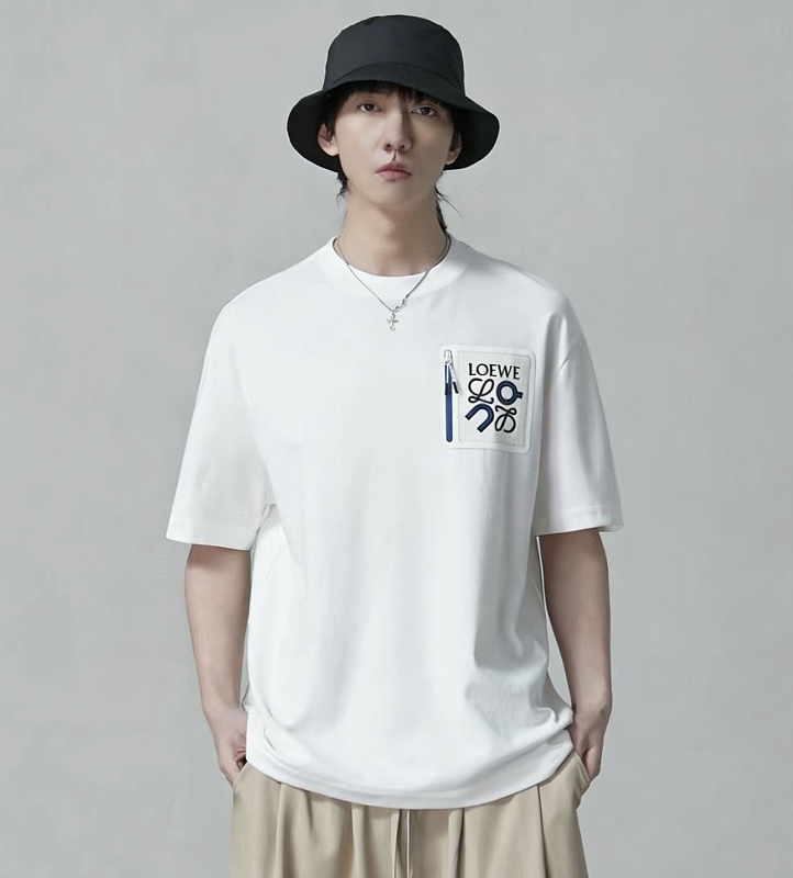 Loewe x On Collaboration Zip Pocket Logo Bonded Short Sleeve T-Shirt -1