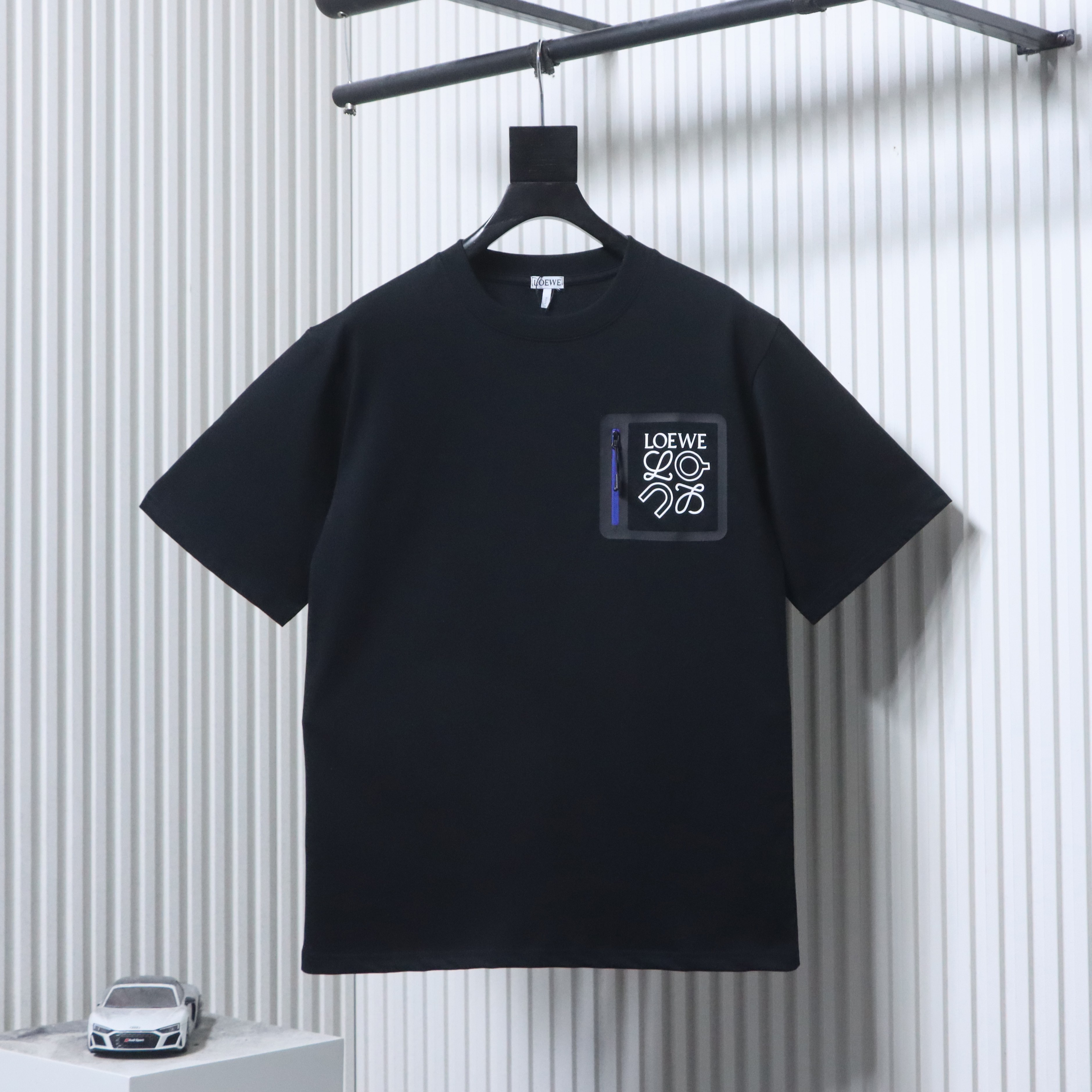 Loewe x On Collaboration Zip Pocket Logo Bonded Short Sleeve T-Shirt -2