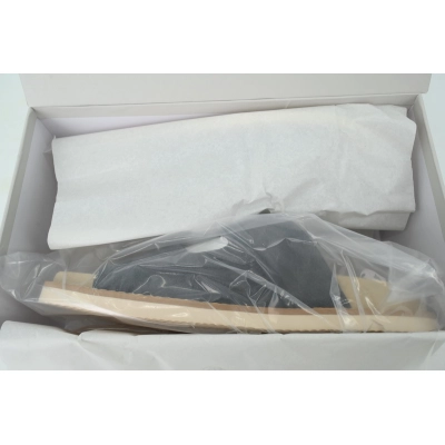 Brunello Cucinelli Suede Slide Double-Buckle Sandals Grey 02