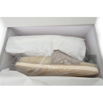 Brunello Cucinelli Suede Slide Sandals Beige 02