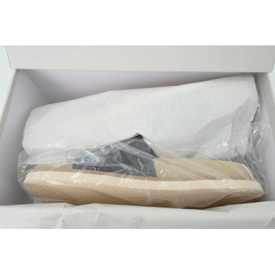 Brunello Cucinelli Suede Slide Sandals Grey 02
