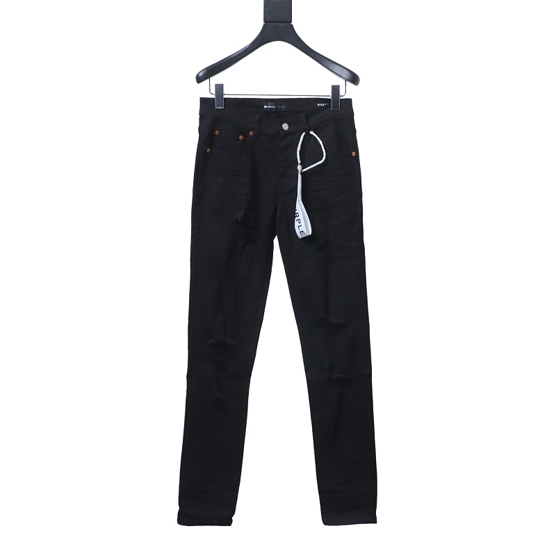 Purple Brand Pocket Distressed Slim Pants