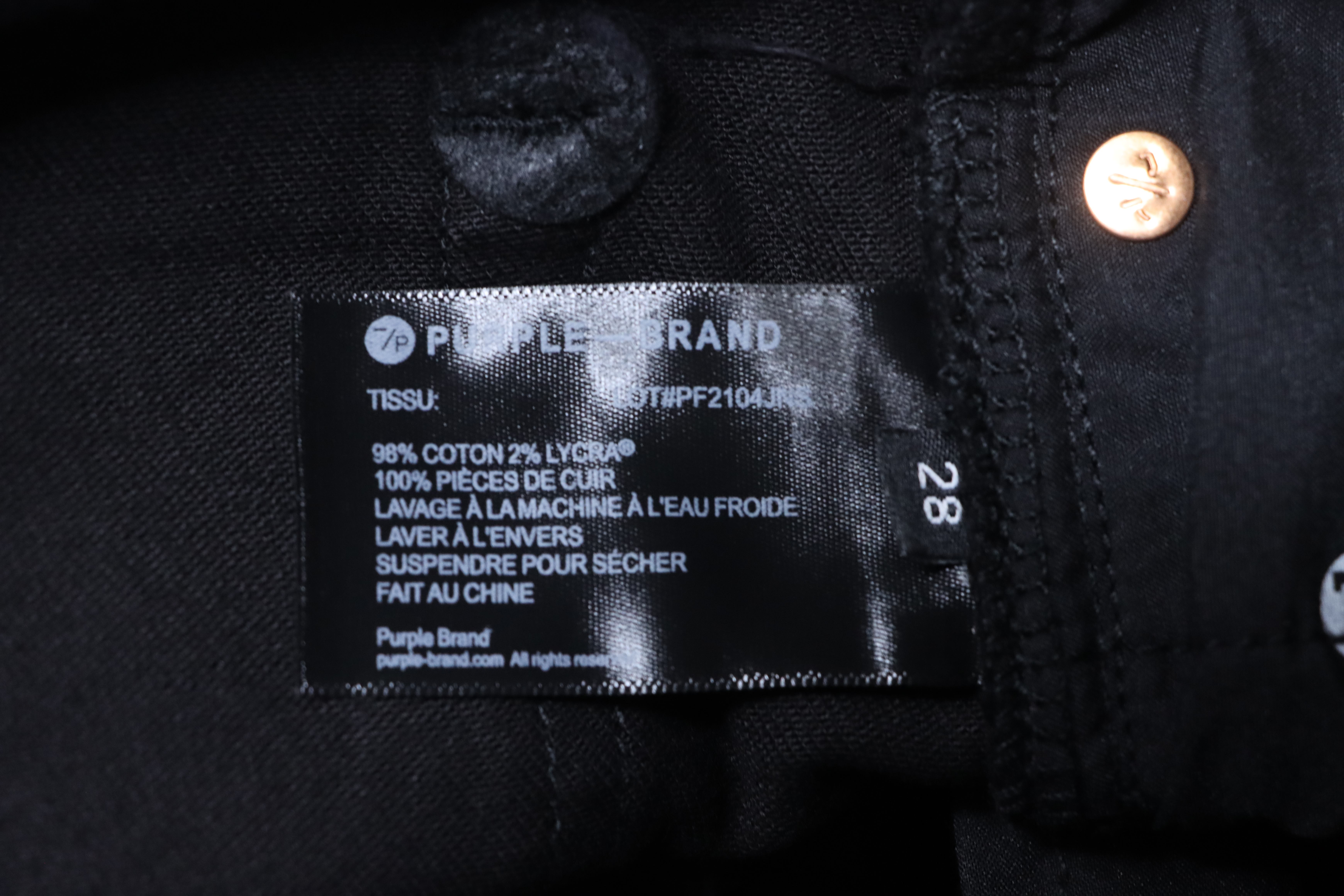 Purple Brand Pocket Distressed Slim Pants