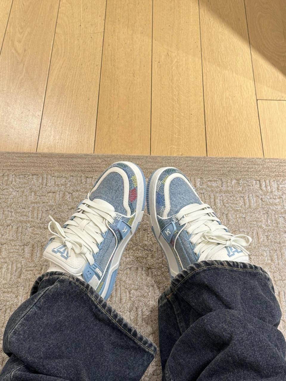 Louis Vuitton Trainer Light Blue Grid 1AHCYB review PANNy 01