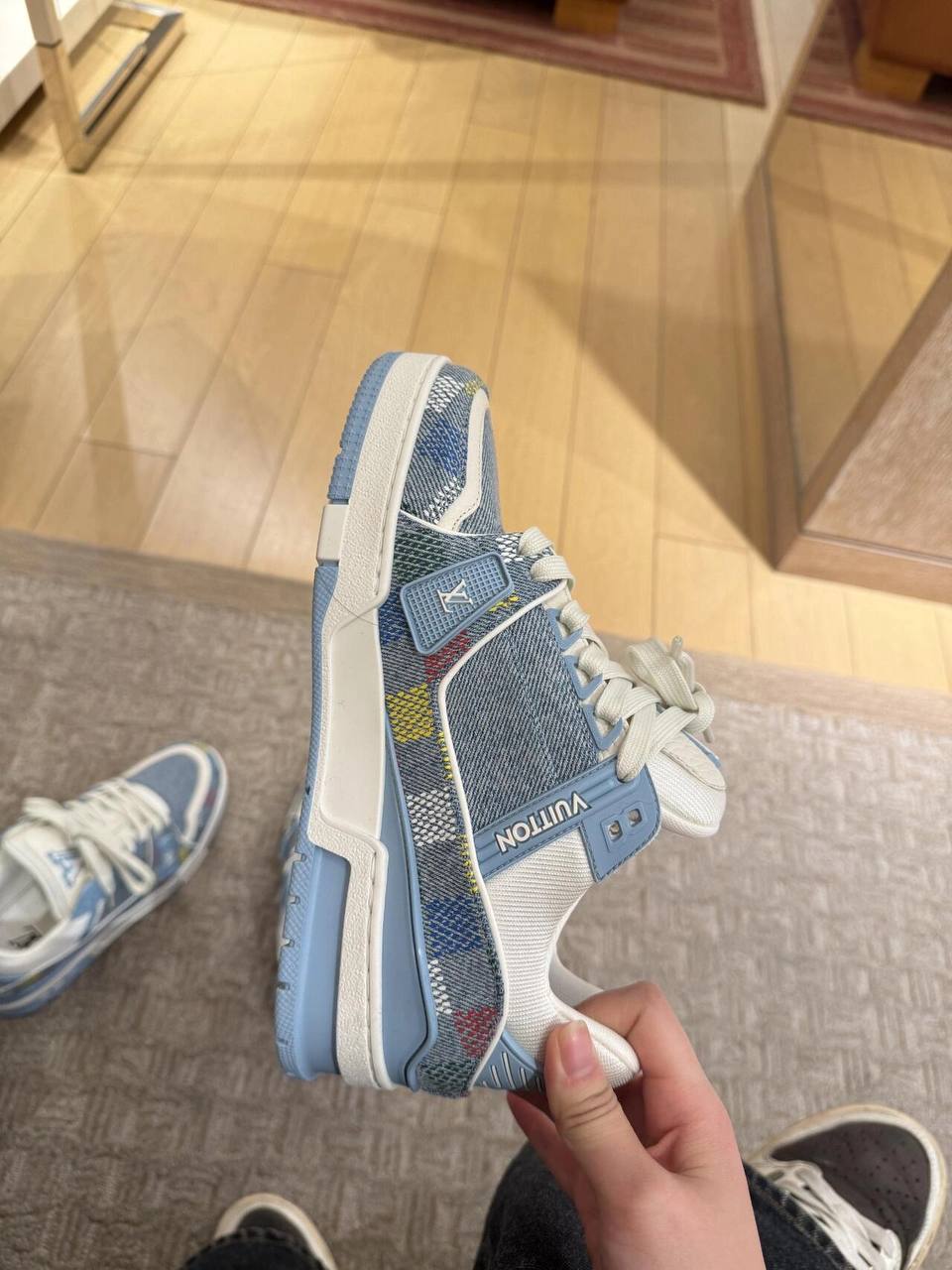 Louis Vuitton Trainer Light Blue Grid 1AHCYB review PANNy 00