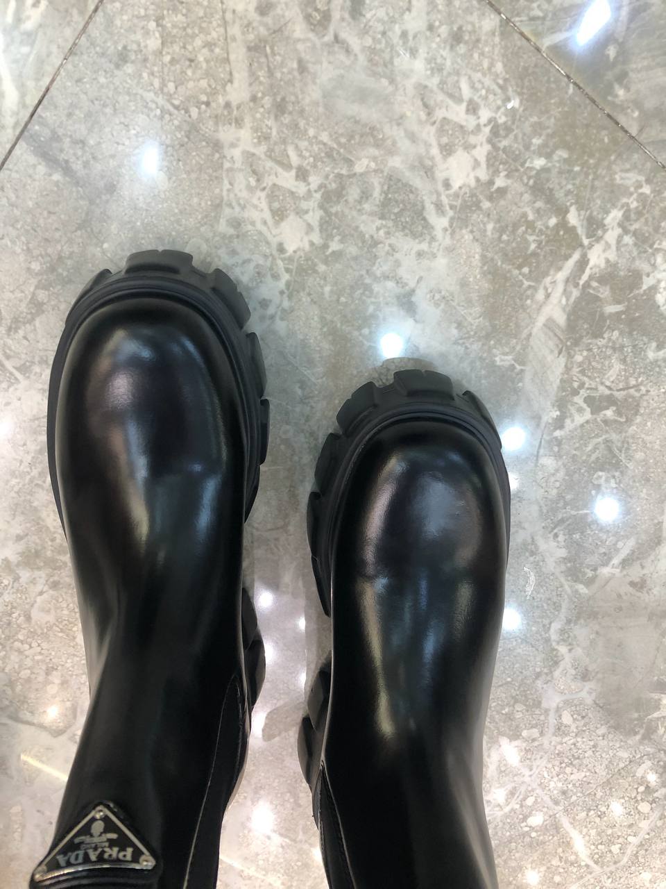 Prada Monolith brushed leather Chelsea boots Black 1T256N_B4L_F0002_F_G055 review BBY 00