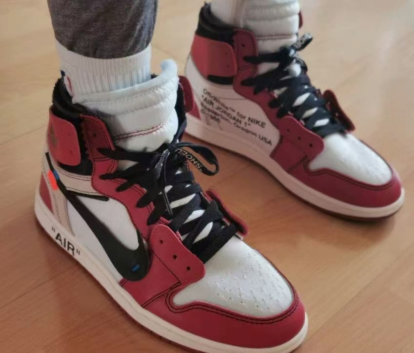 FLAME God OFF-WHITE x Air Jordan 1 High OG 10X“Chicago” AA3834-101 review hjhg