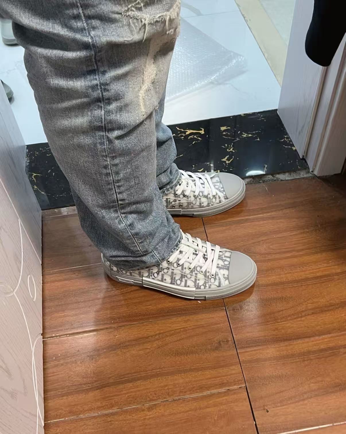 Dior B23 HT Oblique Low Cut Blue Gray review pjcxfzz