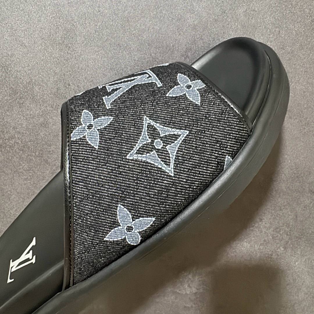 Louis Vuitton Miami Mule Black Monogram-Embroidered Denim 1AIZR9 review Sfjj 00
