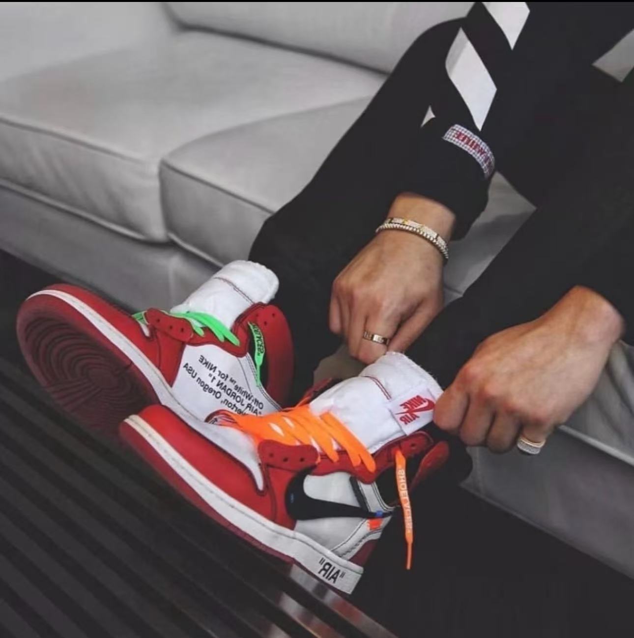 FLAME God OFF-WHITE x Air Jordan 1 High OG 10X“Chicago” AA3834-101 review 0