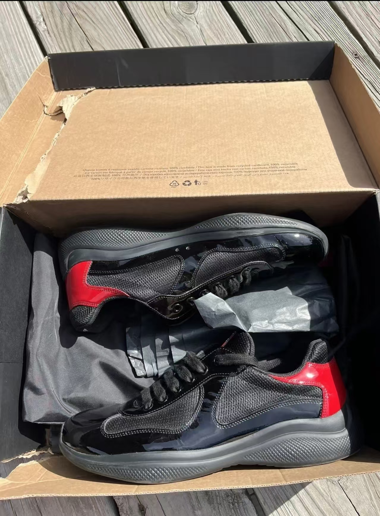 Prada Sneakers Black Red  4E3400-3L46-F0P35 review sahdgfa 00
