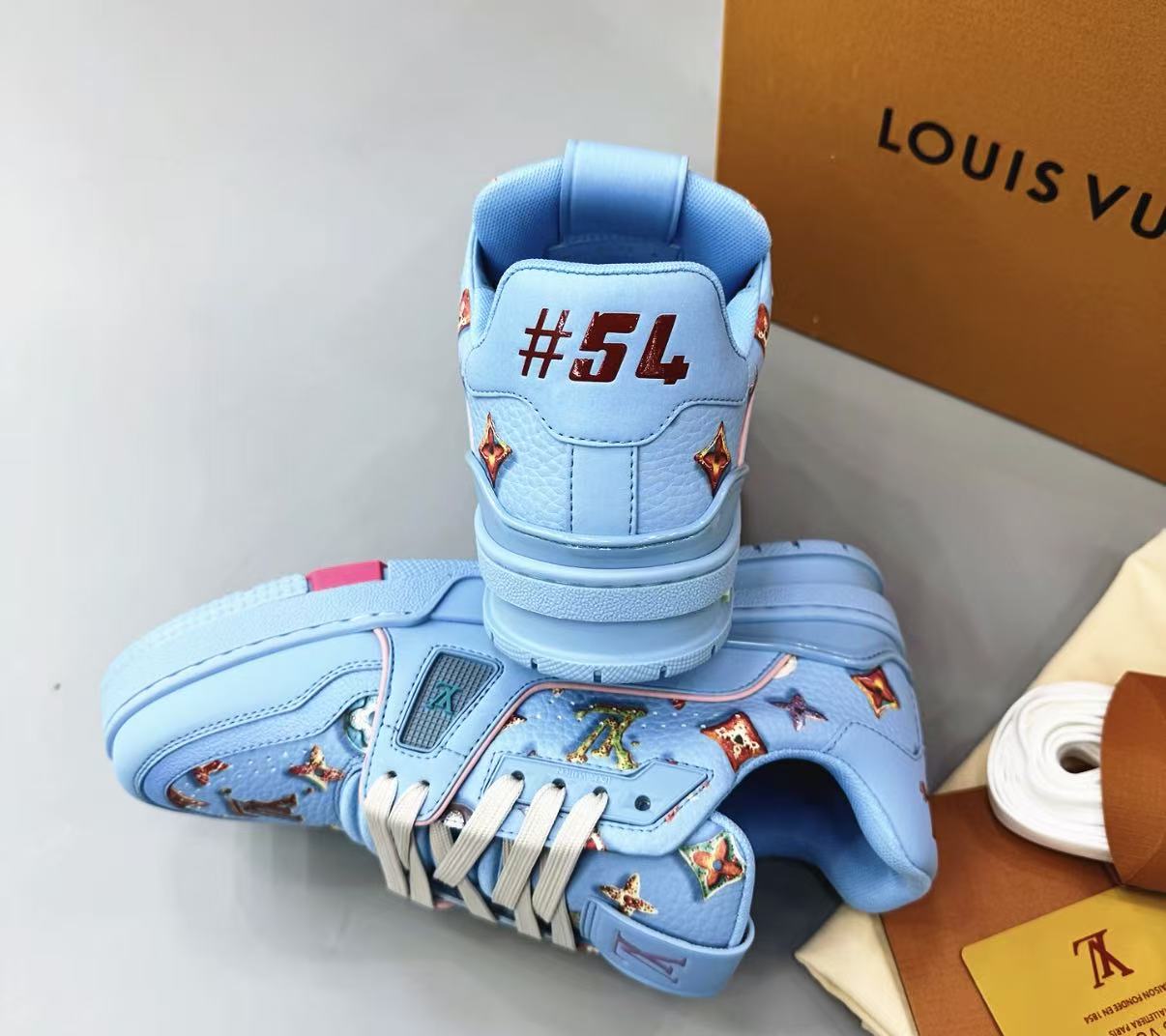 FLAME God LOUIS VUITTON Trainer Sneakers Blue 1AJWEY review yfsuutk 00