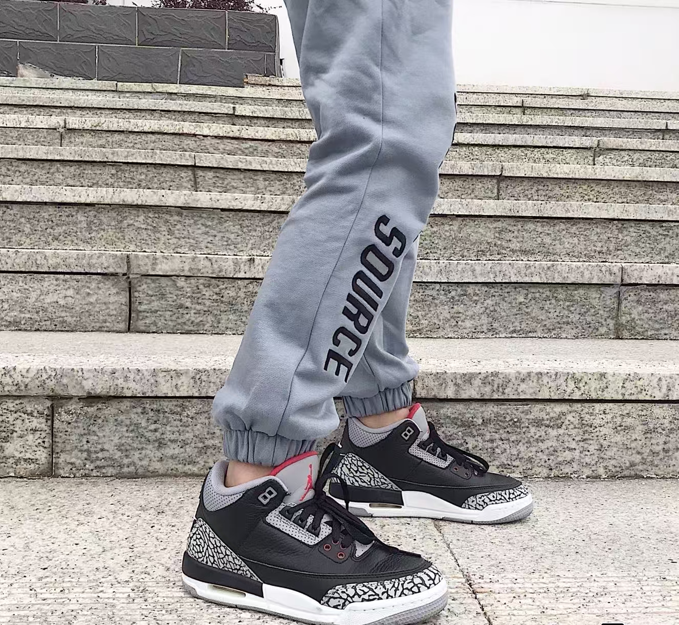 FLAME God A Ma Maniere x Air Jordan 3 Retro SP Black Cement 854262-001 review 0