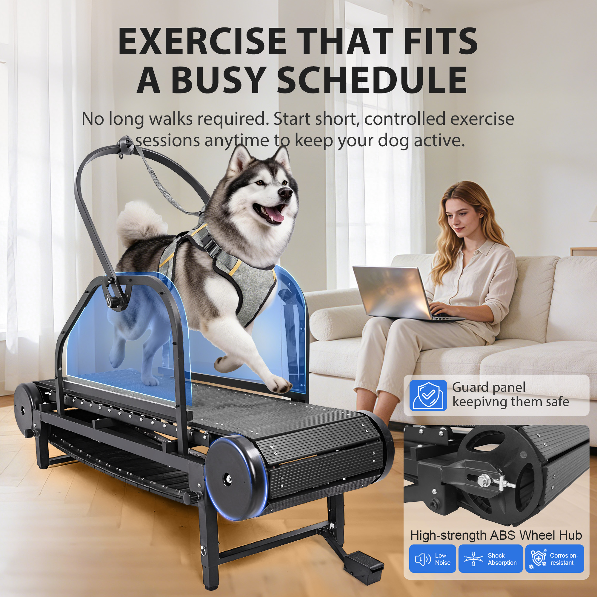 Raenate Dog Treadmill for Small Medium Large Dogs
