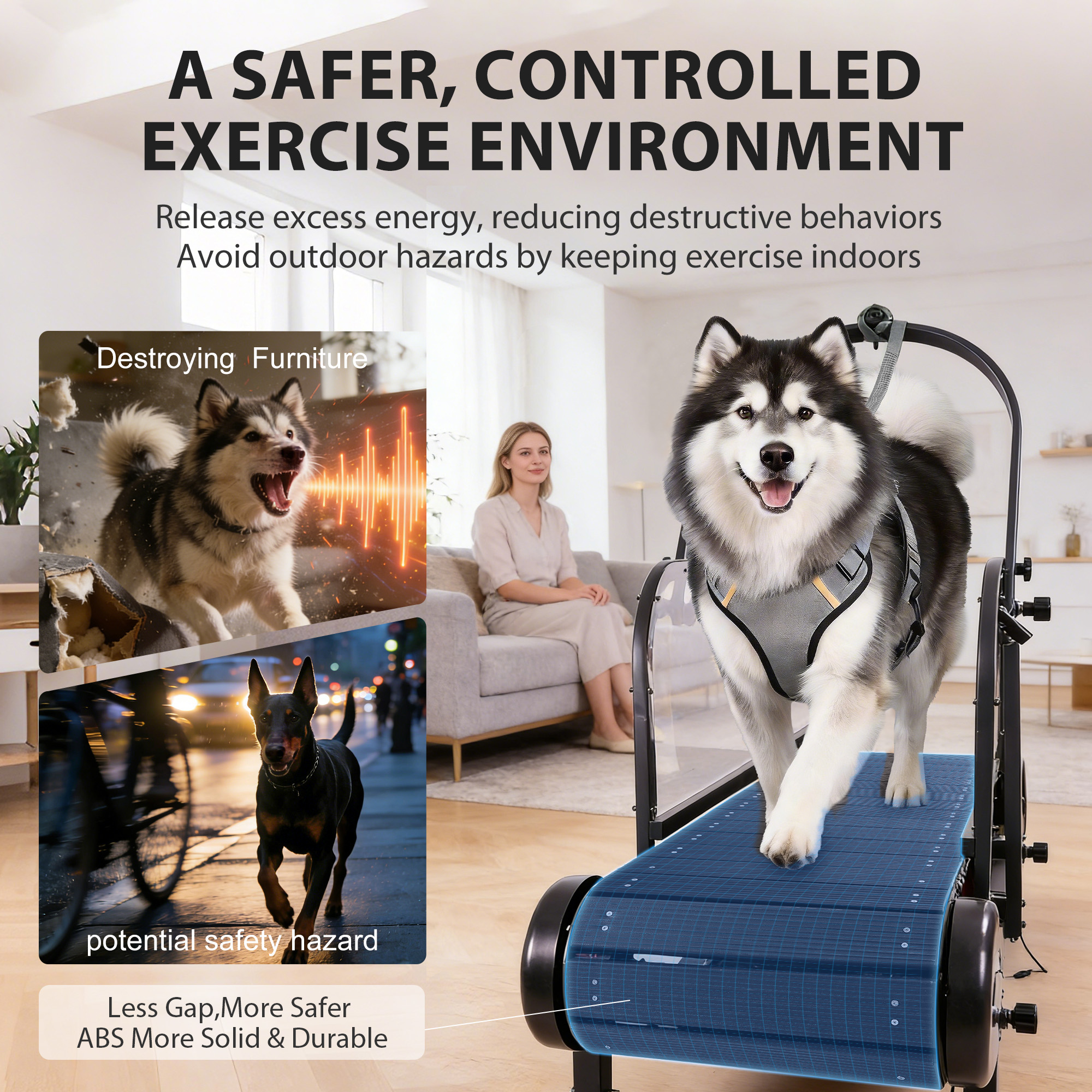 Raenate Dog Treadmill for Small Medium Large Dogs